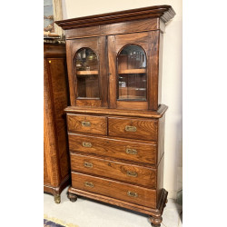 Meuble deux corps en palissandre ouvrant