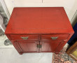 Petit meuble chinois en laque rouge ouvr