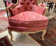 Bergère de style Louis XV, couleur crème