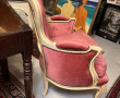 Bergère de style Louis XV, couleur crème
