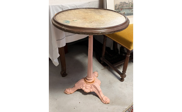 Petit guéridon bistrot ancien, piètement