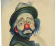 GARROS (Xxe) "Portrait de clown" huile s