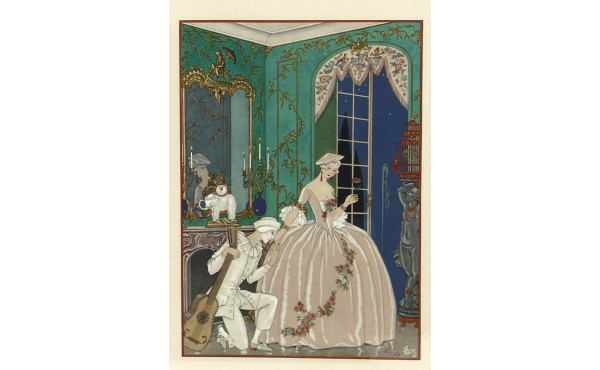 Georges BARBIER (1882-1932) "Elégante et
