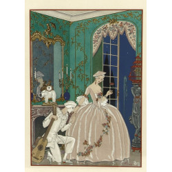 Georges BARBIER (1882-1932) "Elégante et