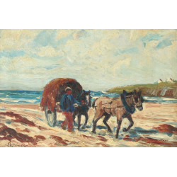 SCHNEIDER (Xxème) "Goémonier sur la plag
