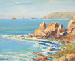 SCHNEIDER (Xxème) "Côte rocheuse", huile