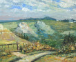 Ecole Xxème "Paysage", huile sur toile, 