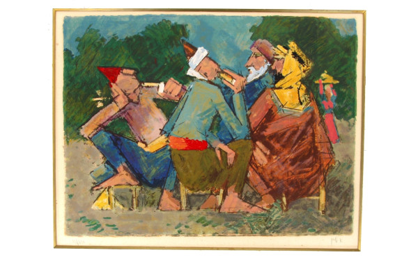 Ecole fin Xxème "Hommes orientaux palabr