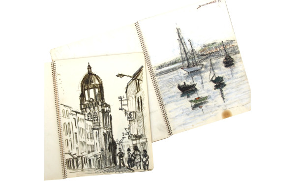 Monogramme "AG" (Xxème) - Deux carnets à