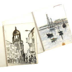 Monogramme "AG" (Xxème) - Deux carnets à