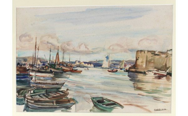 MARQUAISE Ecole Française milieu Xxème "