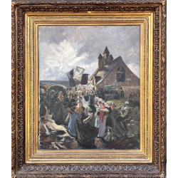 Ecole Bretonne début Xxème "Scène de par