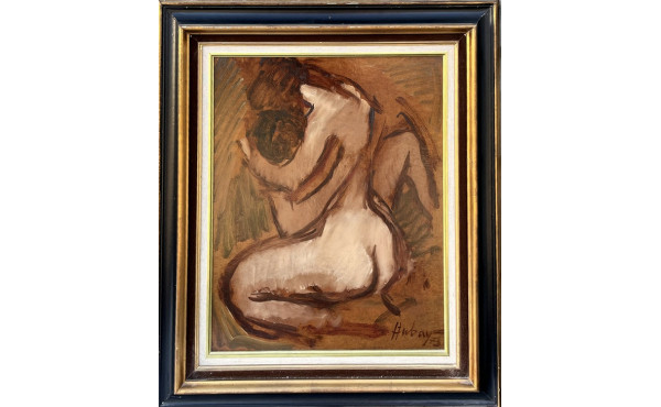 Paul HUBAY (1930-1994) "L'étreinte", tec