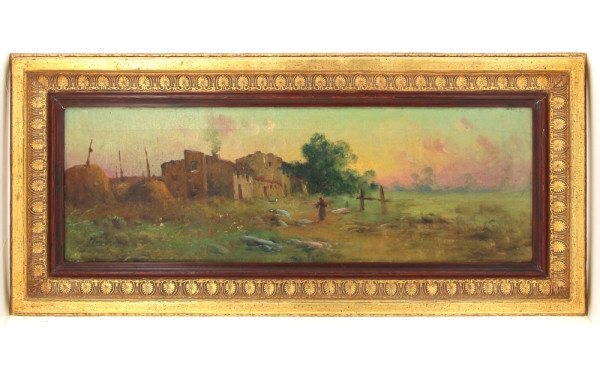 Ecole début Xxème "Paysage de campagne a