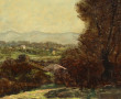 Ecole Française XIXème "Paysage de campa