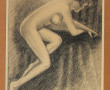 Ecole Française Xxème "Nu agenouillé", d