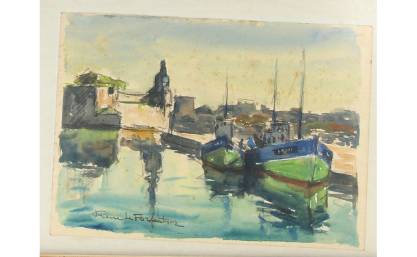 René LE FORESTIER (1903-1972) "Marine à 