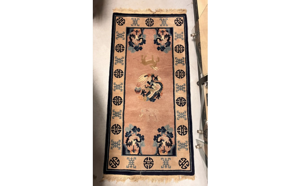 Tapis chinois en laine, 140 x 71 cm déco