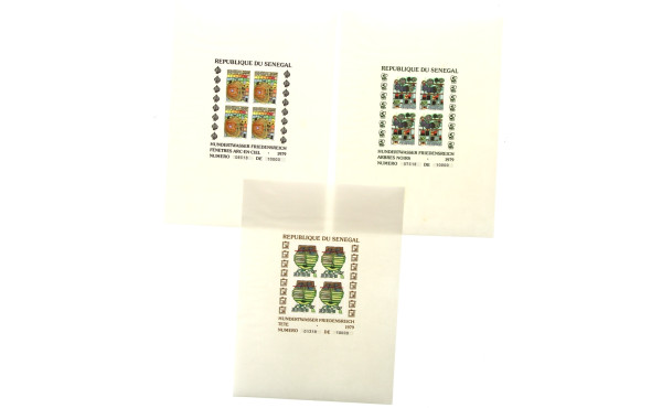 SENEGAL - ensemble de 3 blocs feuillets 