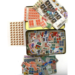 France et monde - Vrac de timbres, bloc,