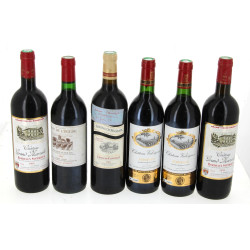 Lot de 6 bouteilles de BORDEAUX: - 2 B 