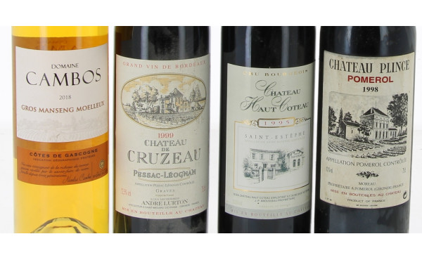 Lot de 4 bouteilles: POMEROL Ch Plinge 9