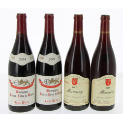 Lot de 4 bouteilles de BOURGOGNE: - 2 B
