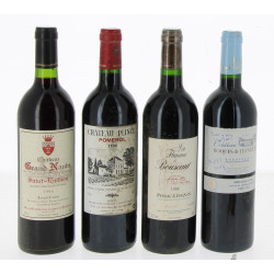 Lot de 4 bouteilles de Bordeaux: - POME