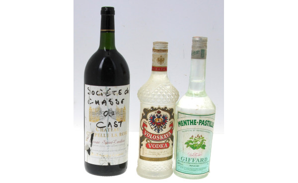 Lot de 3 bouteilles de succession: 1 B V