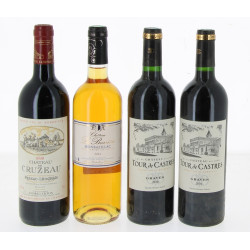 Lot de 4 bouteilles: - 2 B GRAVES rouge