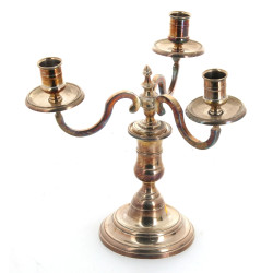 Candélabre en métal argenté à trois bras