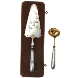 Pelle à tarte et petite cuillère saupoud