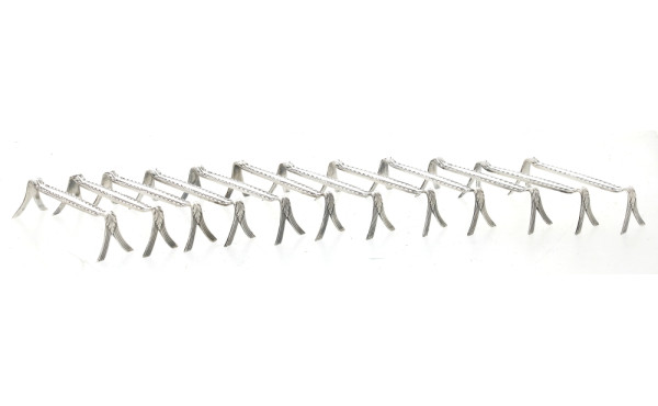 12 porte-couteaux en métal argenté