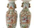 CHINE décor CANTON - Paire de vases en p