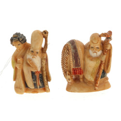 2 netsuké anciens polychromes figurant 2