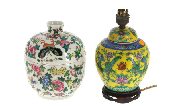 CHINE Xxème - Pot couvert et petite poti