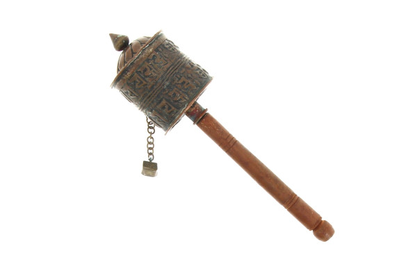 TIBET- Petit moulin à prière à main cons