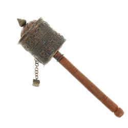 TIBET- Petit moulin à prière à main cons