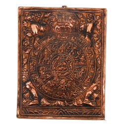 TIBET - Plaque rectangulaire en cuivre r