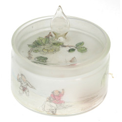 CHINE Fin Xxème - Ravissante boîte en ve