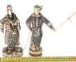 Paire de statuettes asiatiques en os, H 