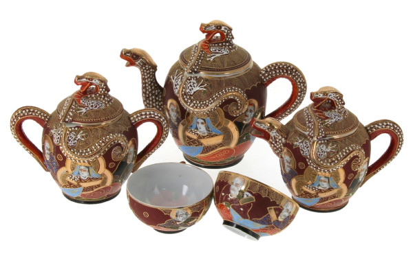 JAPON décor Satsuma - Réunion de 2 servi