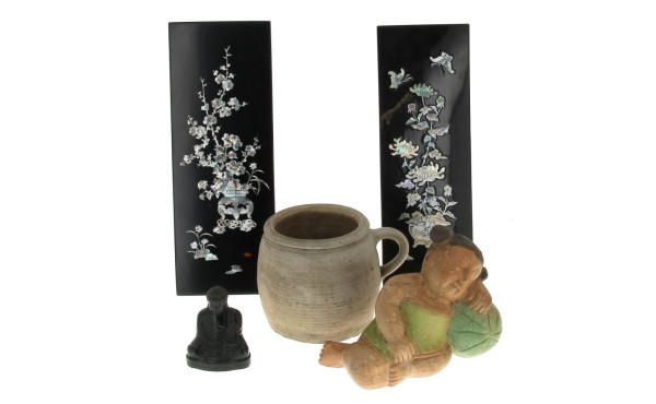 ASIE - Lot comprenant un Bouddha en méta