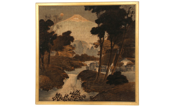 CHINE - "Paysage sur fond de montagne", 