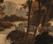 CHINE - "Paysage sur fond de montagne", 