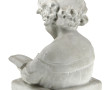 "Fillette à la lecture", plâtre blanc, H