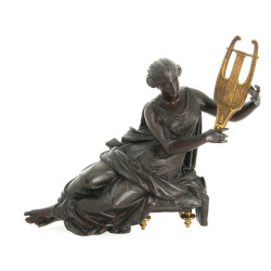 Allégorie de la musique, sujet en métal 