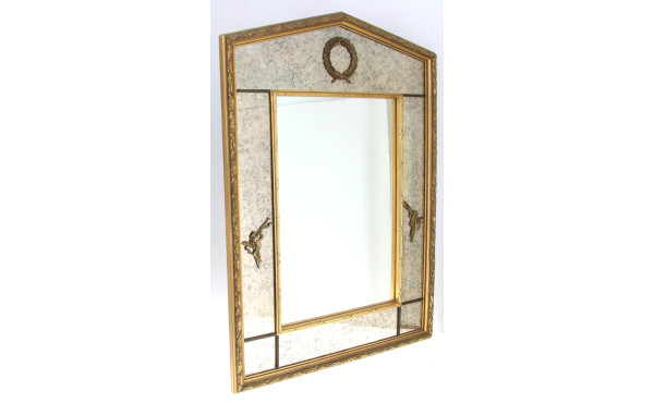 Miroir à parecloses, encadrement doré, d