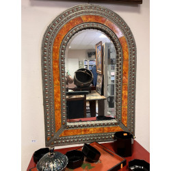 Miroir marocain en alliage d'argent, ins