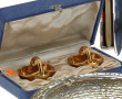 Lot comprenant un cendrier vintage en ve